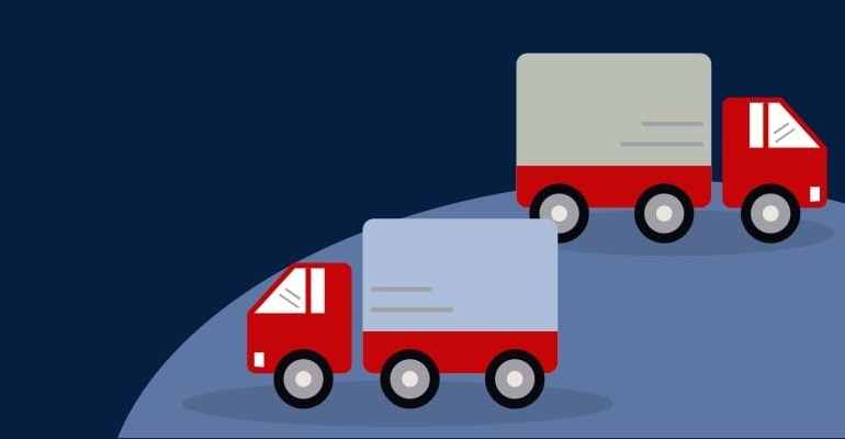 Two trucks illustration